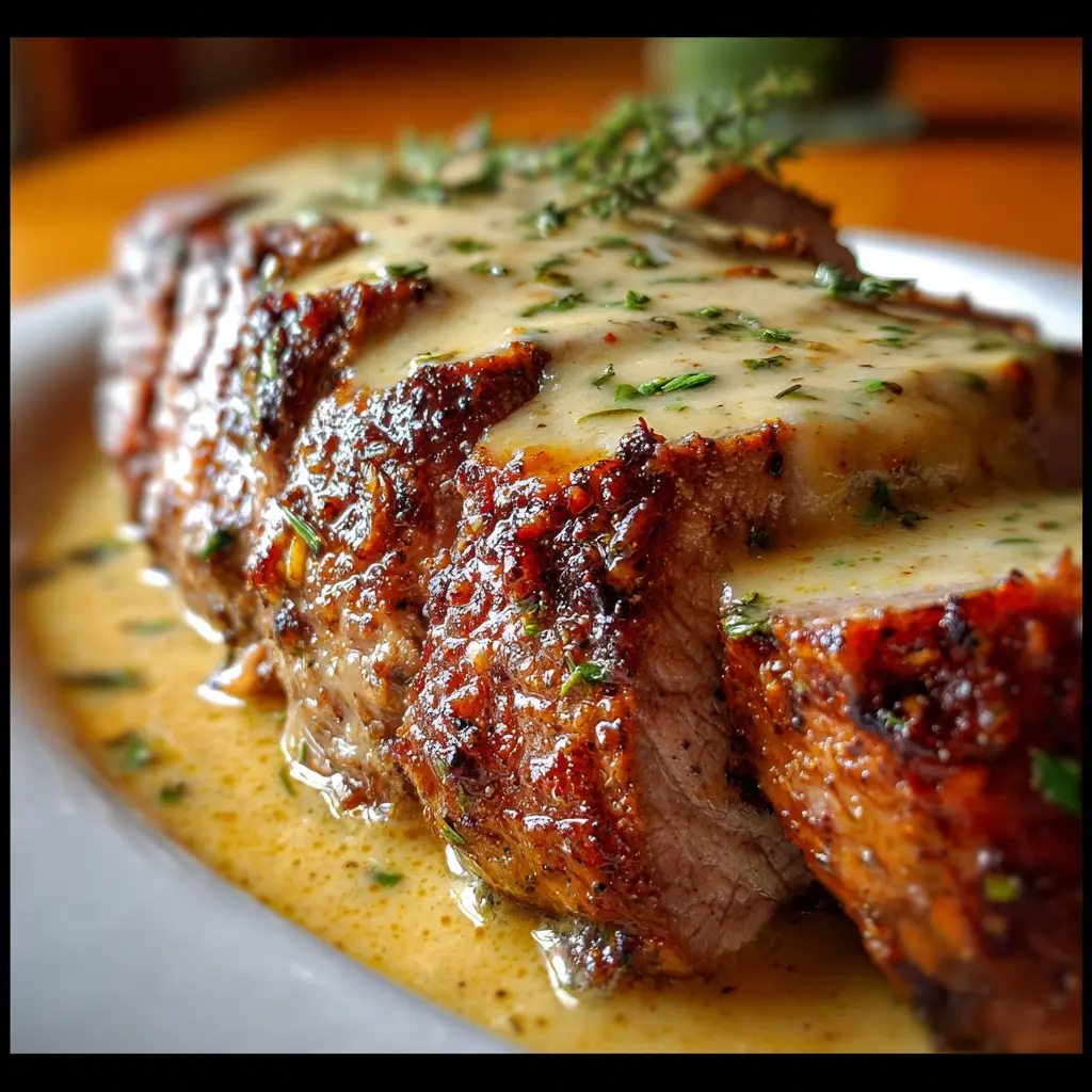 Lomo de Res al Horno con Salsa Cremosa