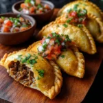 Empanadas Crujientes de Carne con Pico de Gallo