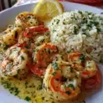 Camarones al Limón y Ajo con Arroz de Cilantro