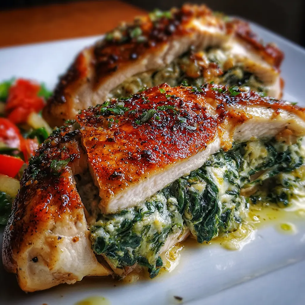 Pollo Relleno de Espinacas