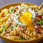 Pasta Fría con Atún, Huevo y Yogur