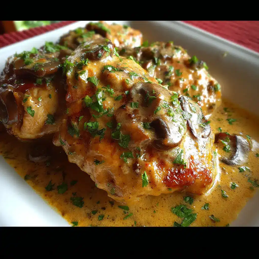Pollo en Salsa Cremosa de Champiñones