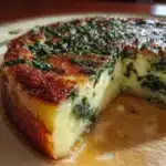 TARTA DE ESPINACA Y QUESO CON MASA DE PAPA