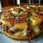 Cazuela de Patatas y Hamburguesas: Una Receta Cremosa y Reconfortante