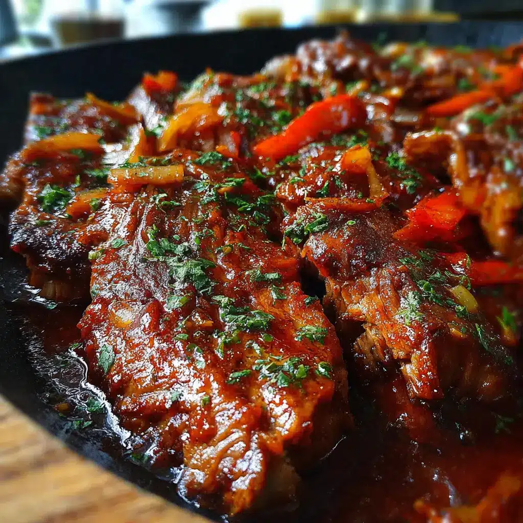 Res Mechada Bañada en Salsa BBQ