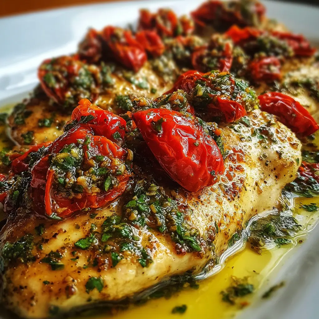 Pollo al Pesto con Tomates Secos
