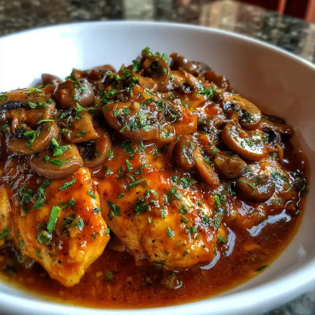 Pollo en Salsa de Champiñones