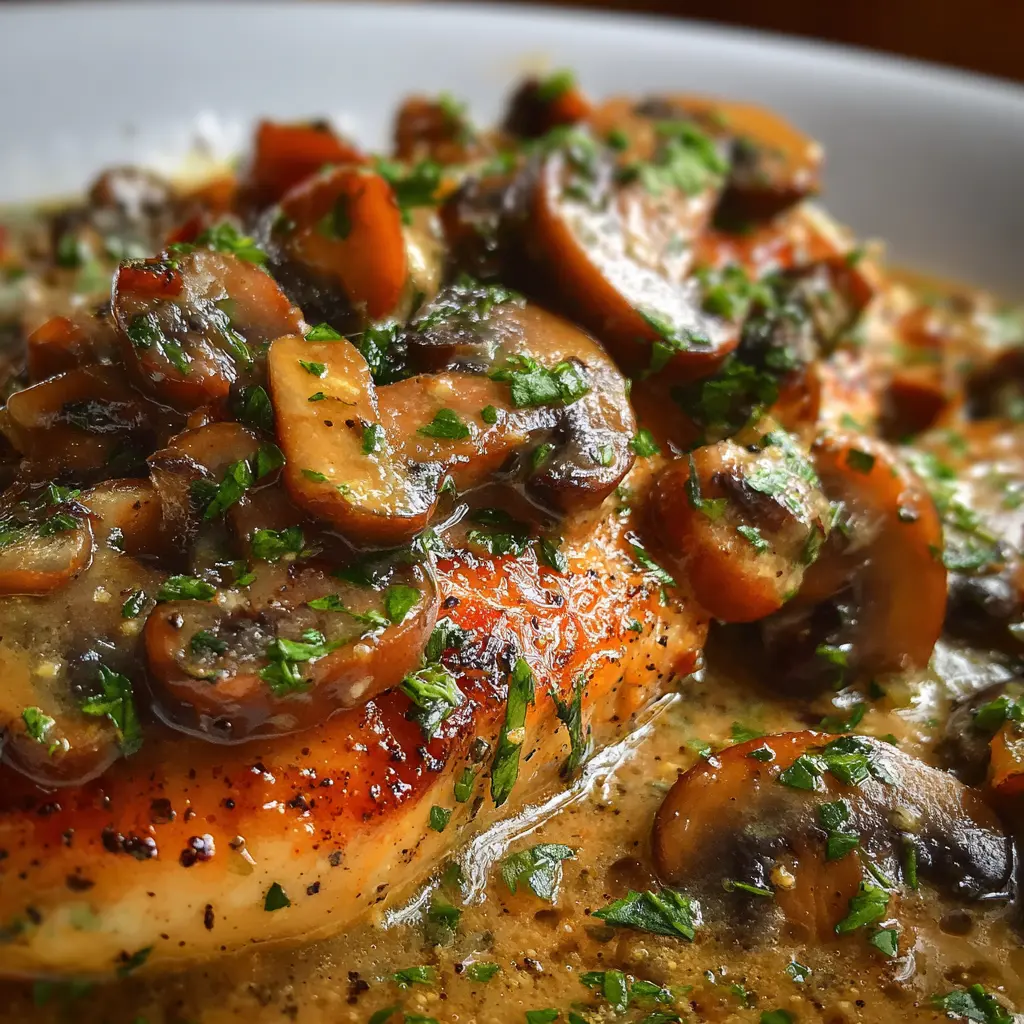 PECHUGA EN SALSA DE CHAMPIÑONES.