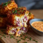 Bocaditos crujientes de Reuben con salsa mil islas picante