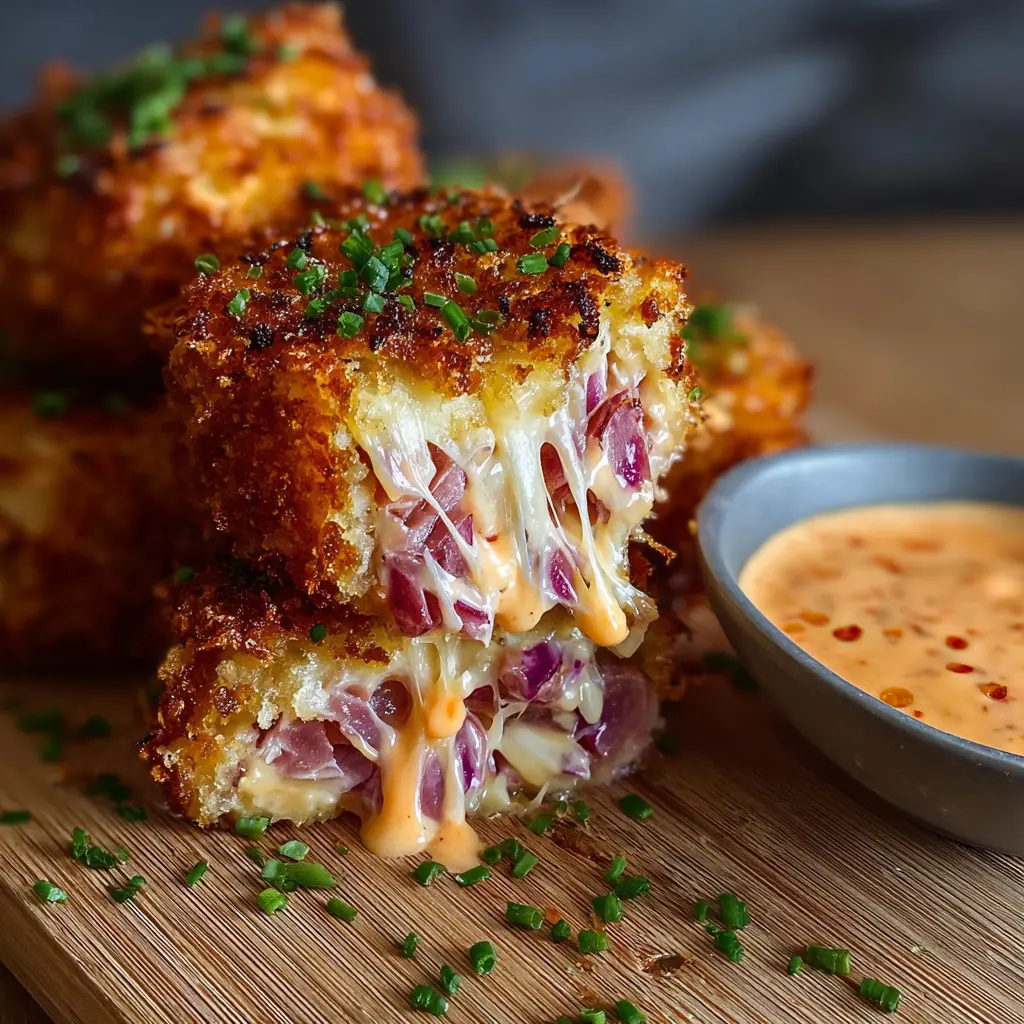Bocaditos crujientes de Reuben con salsa mil islas picante