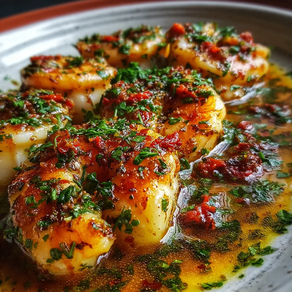 Bacalao con langostinos en salsa de ajo y perejil 🍤✨