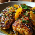 POLLO A LA NARANJA CON CEBOLLA