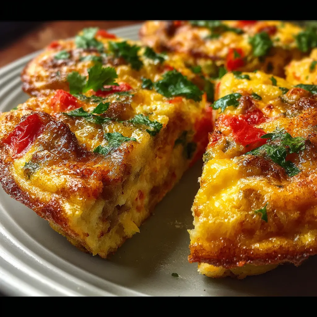 Magdalenas de Tortilla con Res, Queso y Verduras