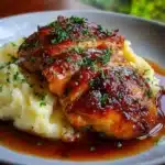 Pechugas de Pollo Glaseadas con Puré de Papa
