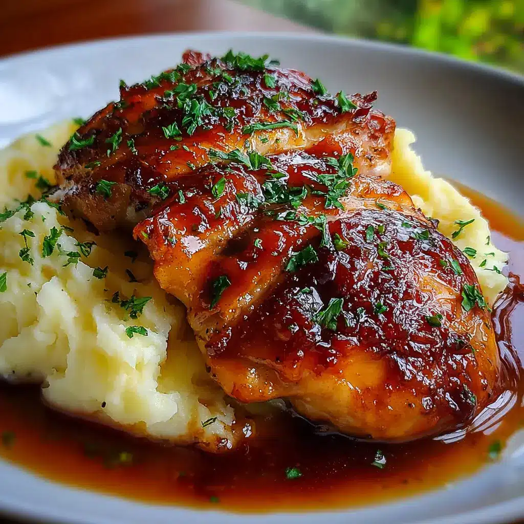 Pechugas de Pollo Glaseadas con Puré de Papa