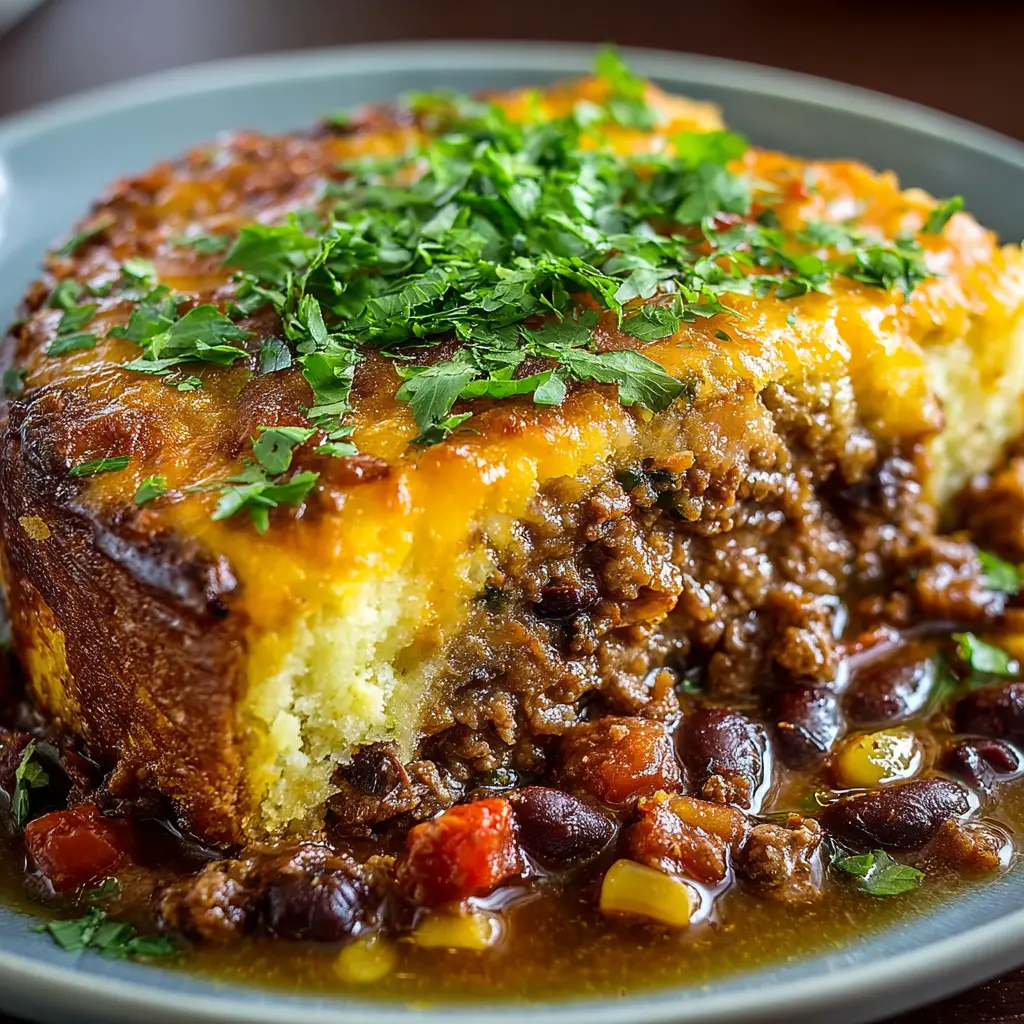 Pastel de Carne con Frijoles y Costra de Queso Cheddar