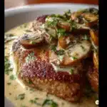 Medallones de Res con Salsa de Crema y Champiñones