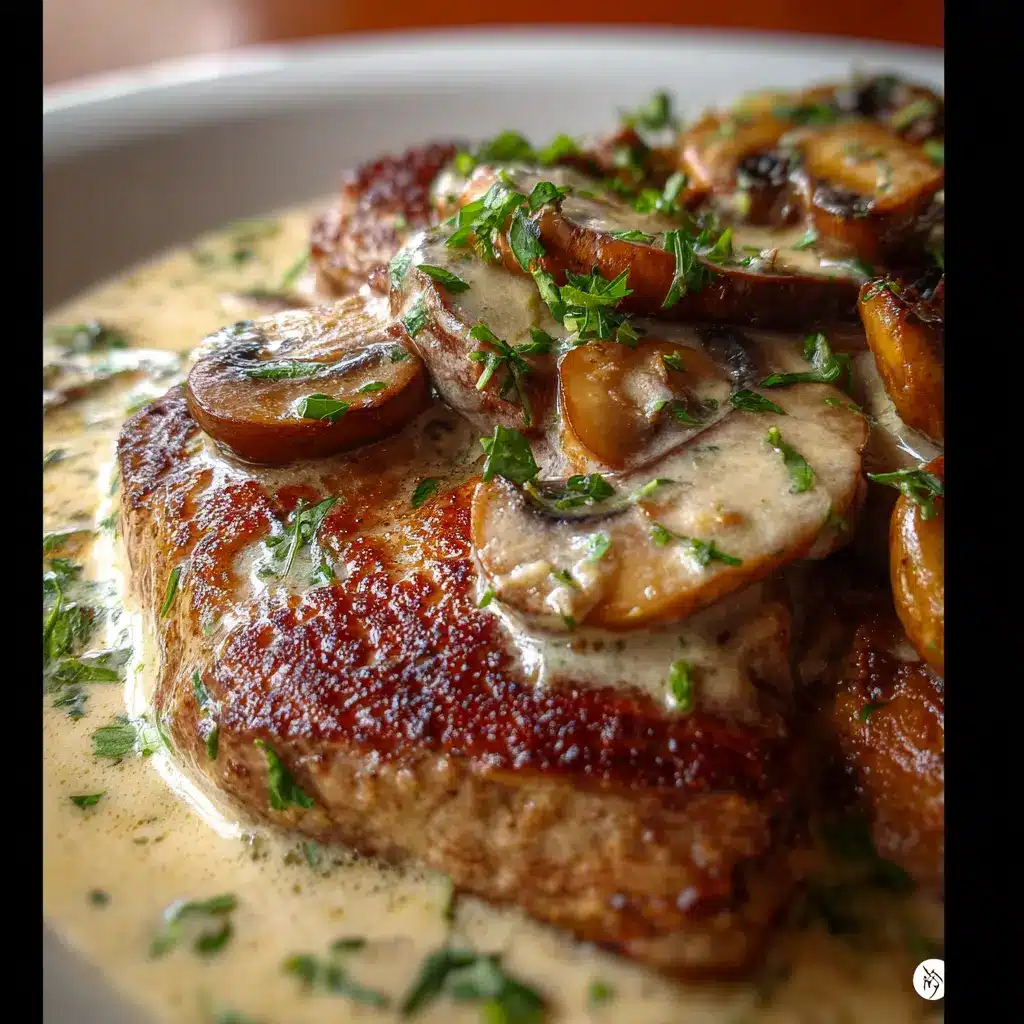 Medallones de Res con Salsa de Crema y Champiñones