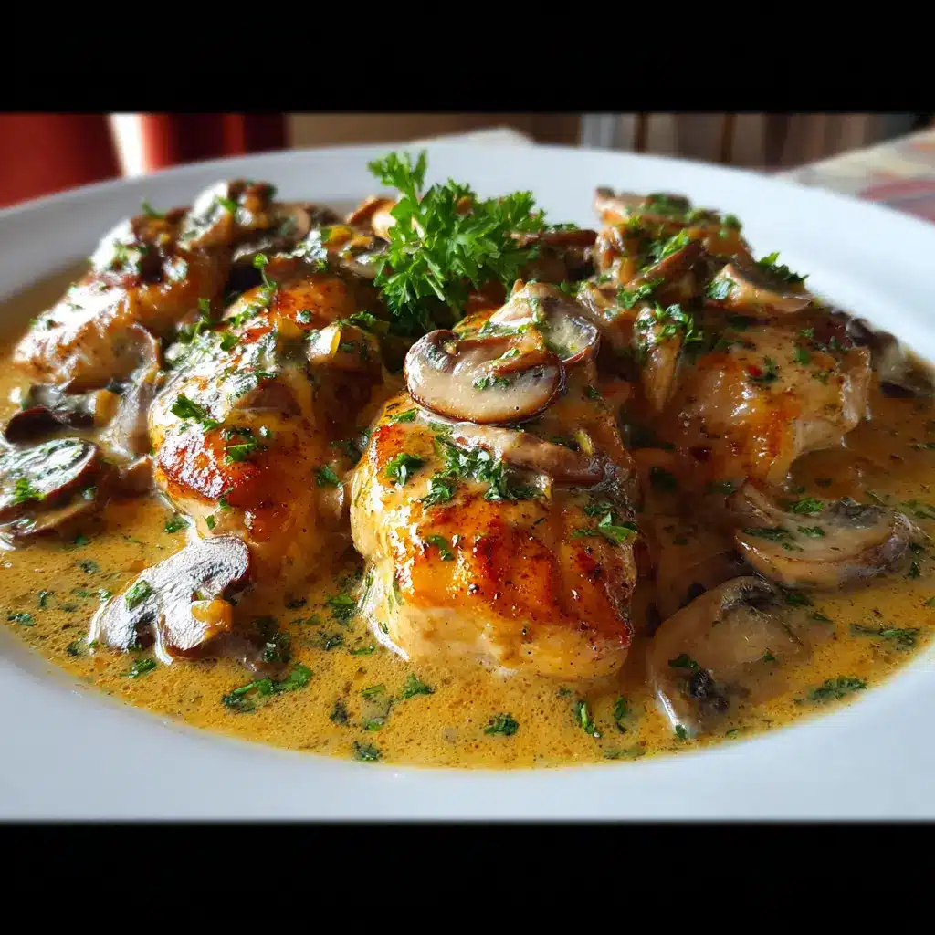 Pollo en Salsa Cremosa de Champiñones