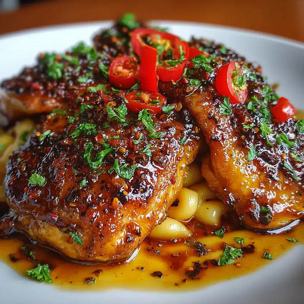 Pollo dulce y picante con miel pimiento