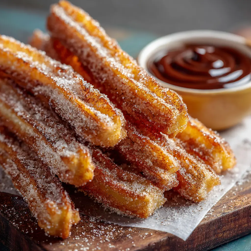 CHURROS CON AZÚCAR Y CANELA