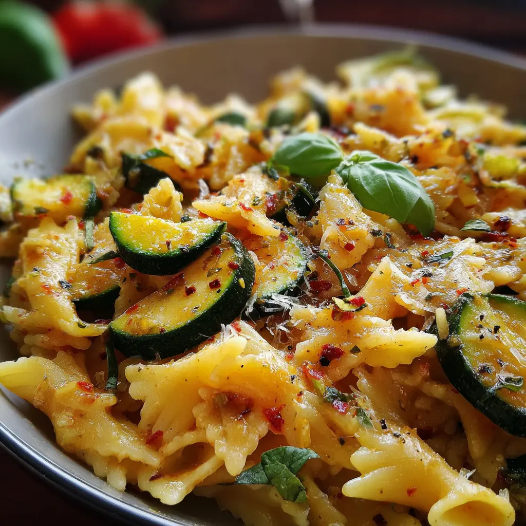 Sartén aromática de pasta y zucchini