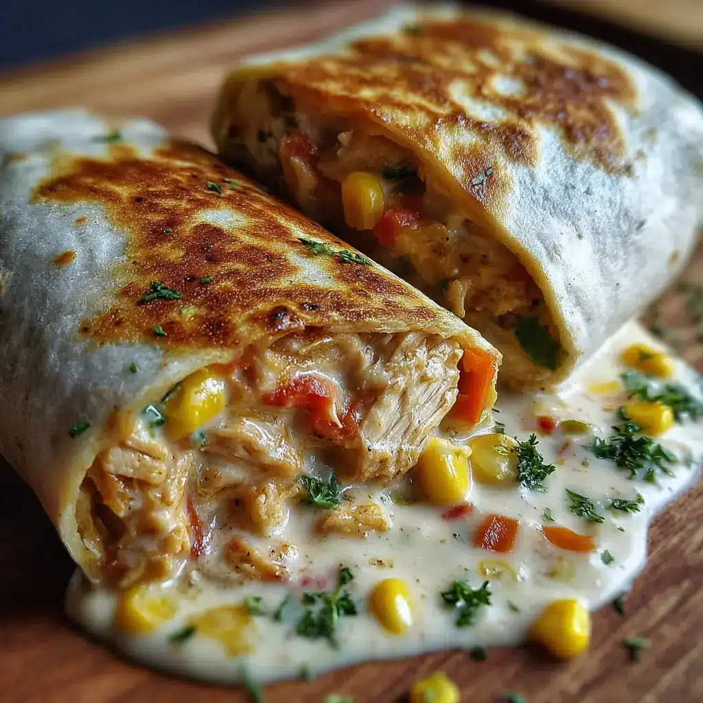 Burrito de Pollo en Salsa Cremosa de Maíz y Zanahoria 🌯🥕