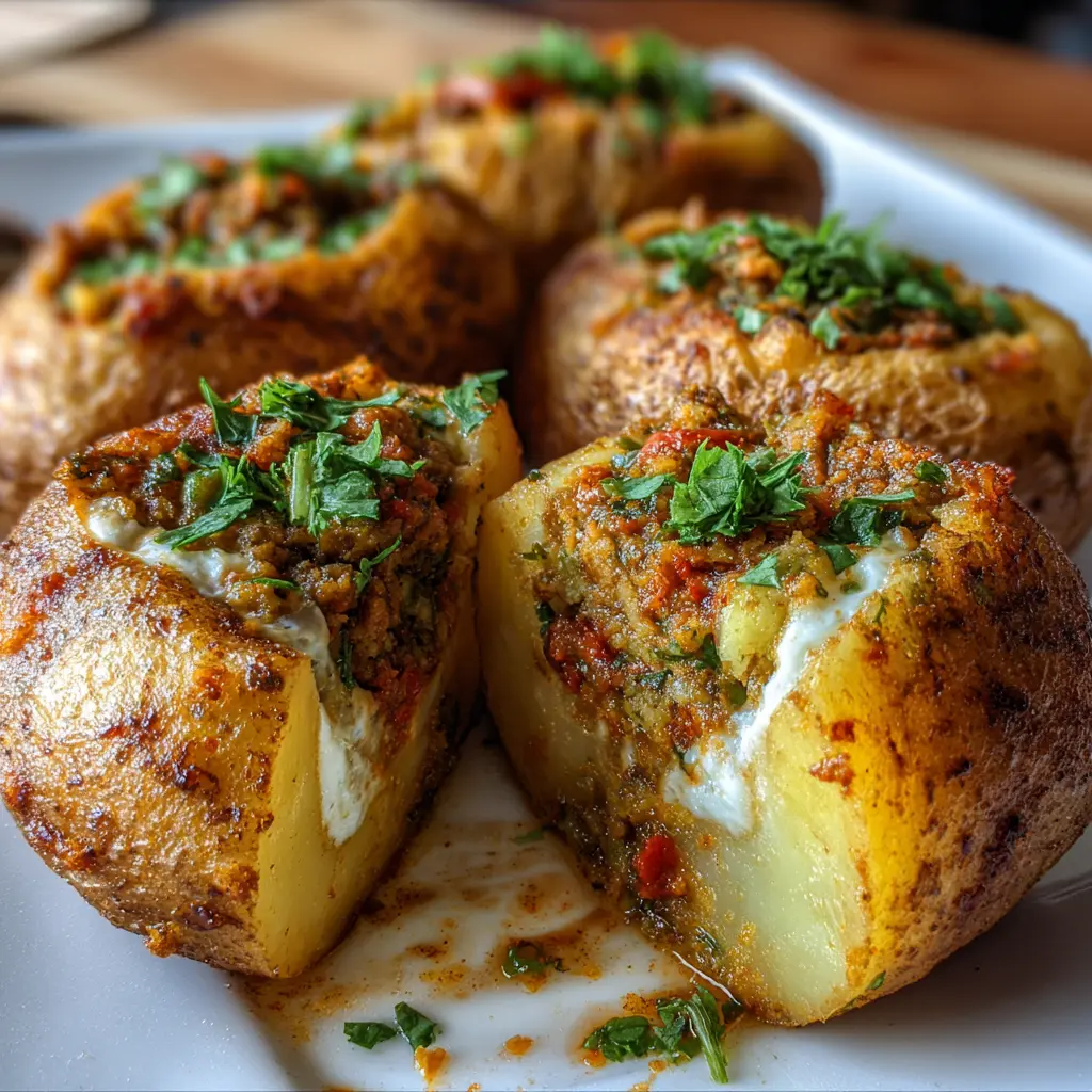 Papas Rellenas al Estilo Turco