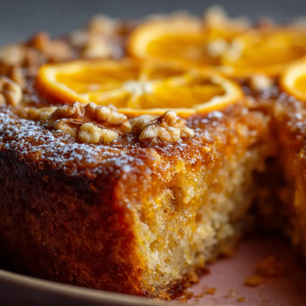PASTEL DE NARANJA Y NUECES