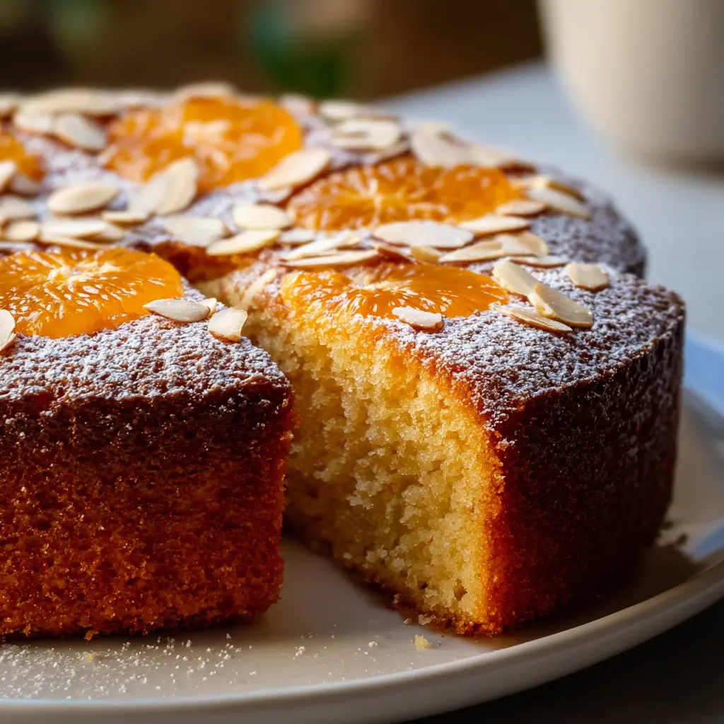 Bizcocho de almendras y mandarina sin gluten
