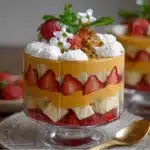 Trifle de maracuyá y frutillas