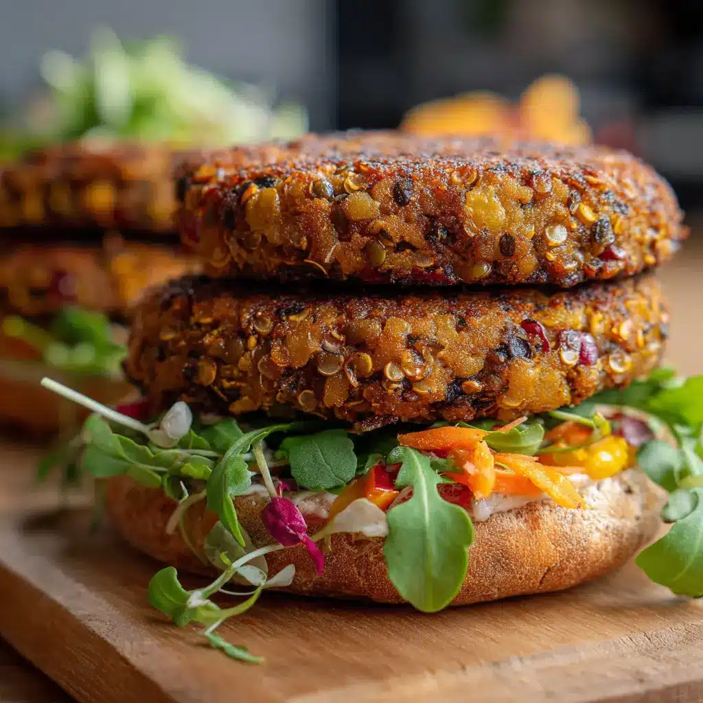 Hamburguesas de avena, zanahoria y lentejas