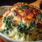 Espinacas Gratinadas con Queso y Bechamel Cremosa