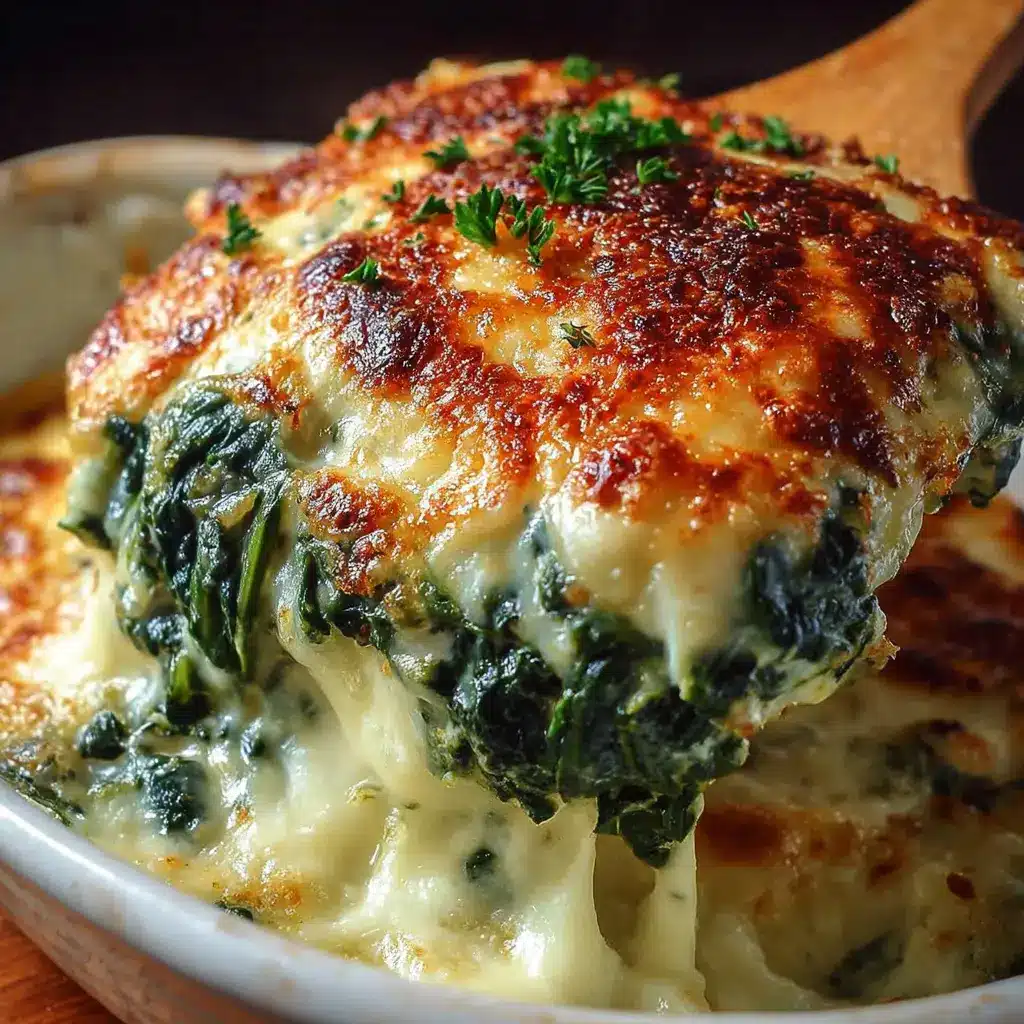Espinacas Gratinadas con Queso y Bechamel Cremosa