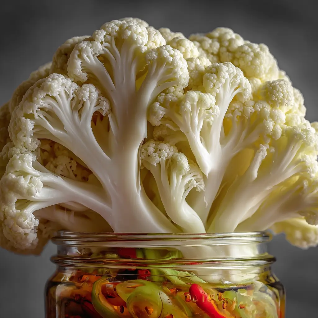 Coliflor Curtida en Vitrolero