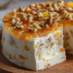 Gelatina de Queso Crema con Zanahoria, Piña y Nuez