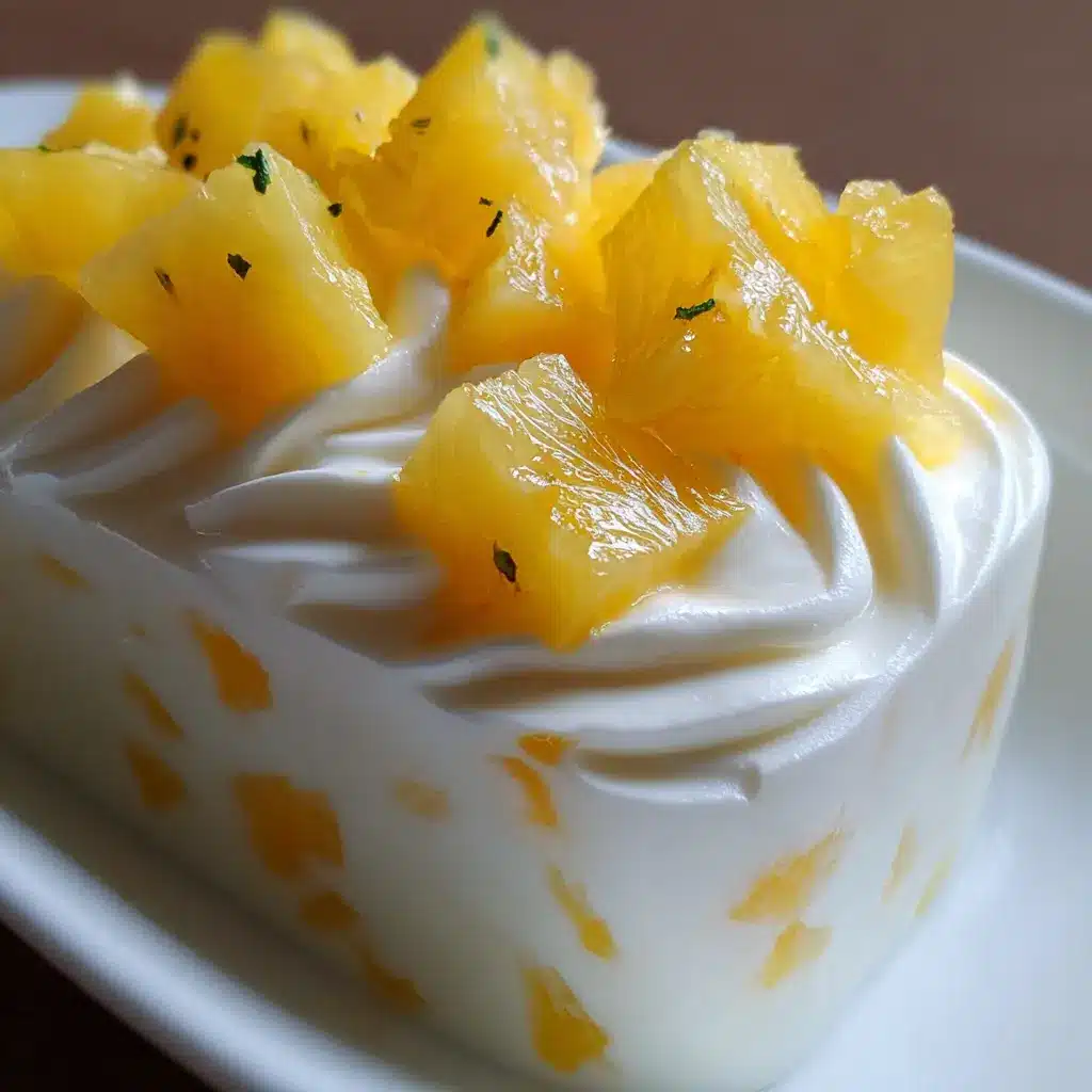 Gelatina de yogurt con piña