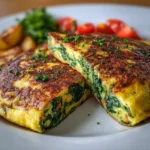Tortilla de espinaca rellena