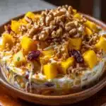 Ensalada Cremosa de Mango, Nueces, Pasas y Zanahoria