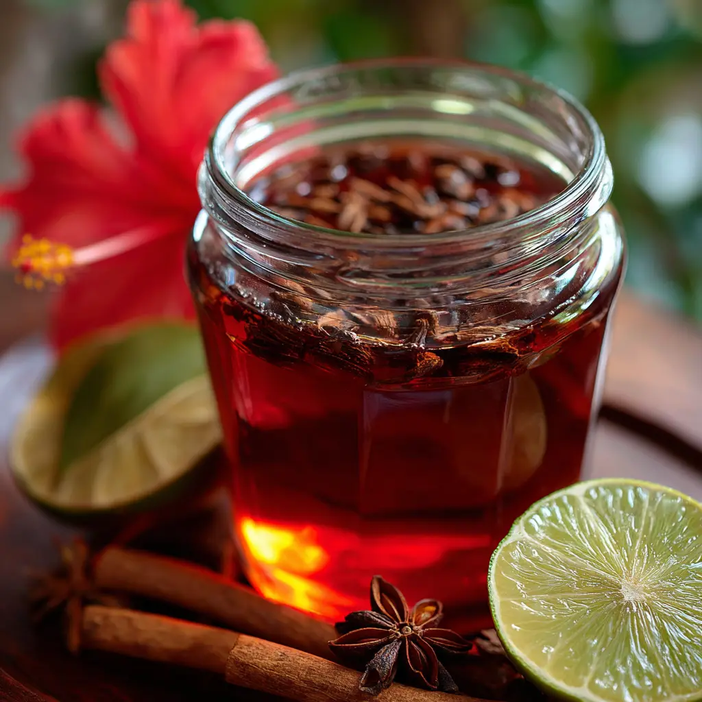 Agua de Jamaica, Canela y Laurel