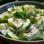 Ensalada de Pepino, Yogur y Ajo