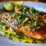 Filete de pescado con mantequilla y ajo