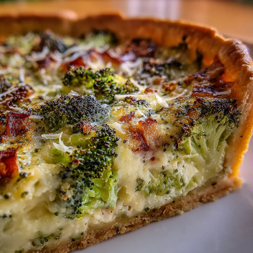 Tarta de Brócoli, Alcauciles, Fontina y Parmesano