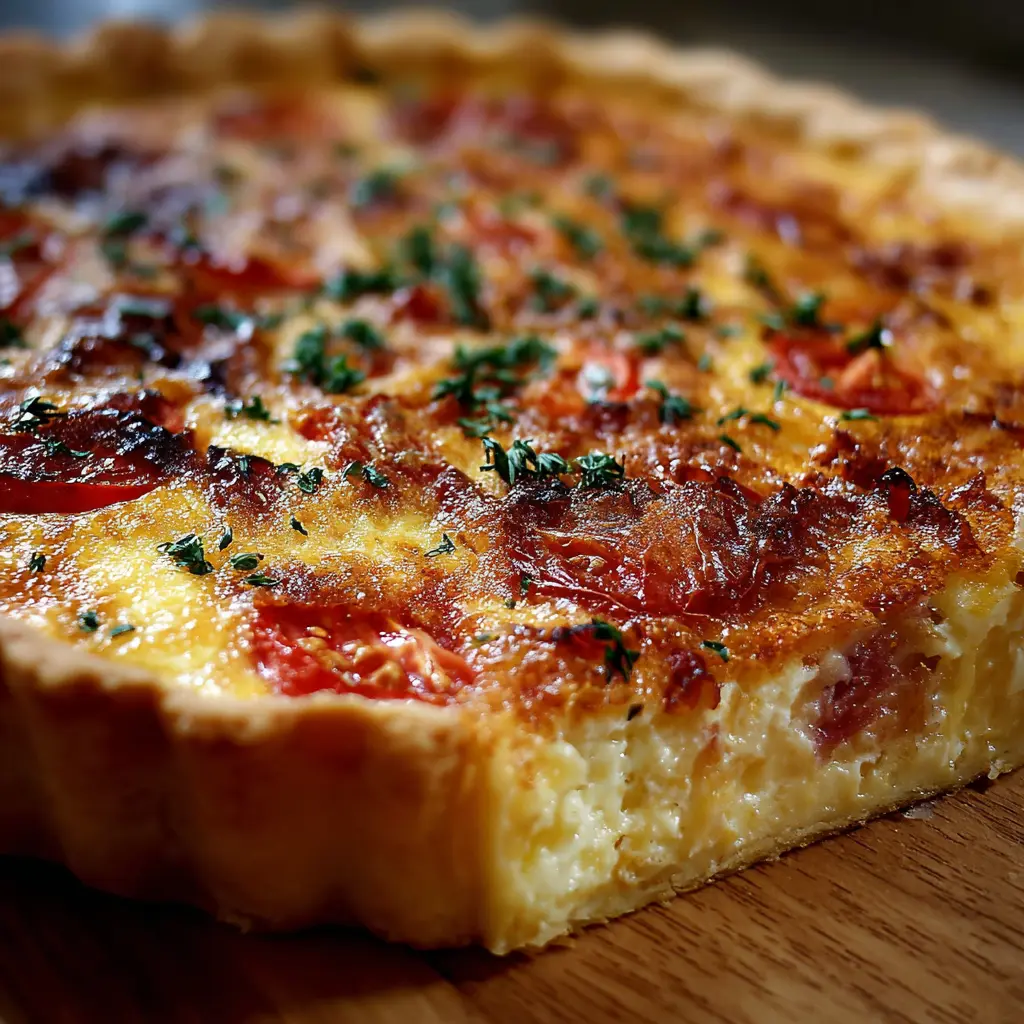 Quiche de tomate, gruyere