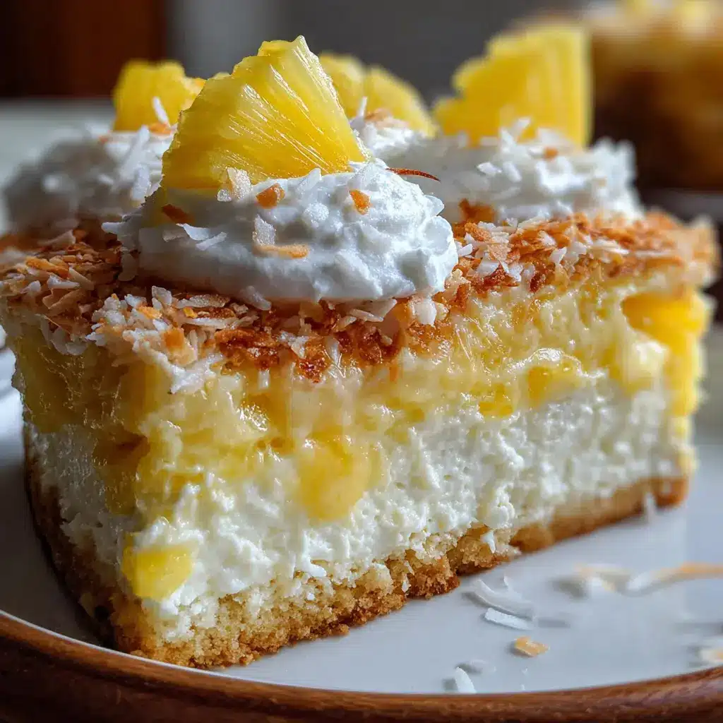 Pastel de ensueño de piña y coco