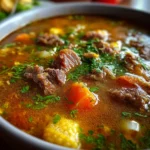 Sopa de Morón y Carne