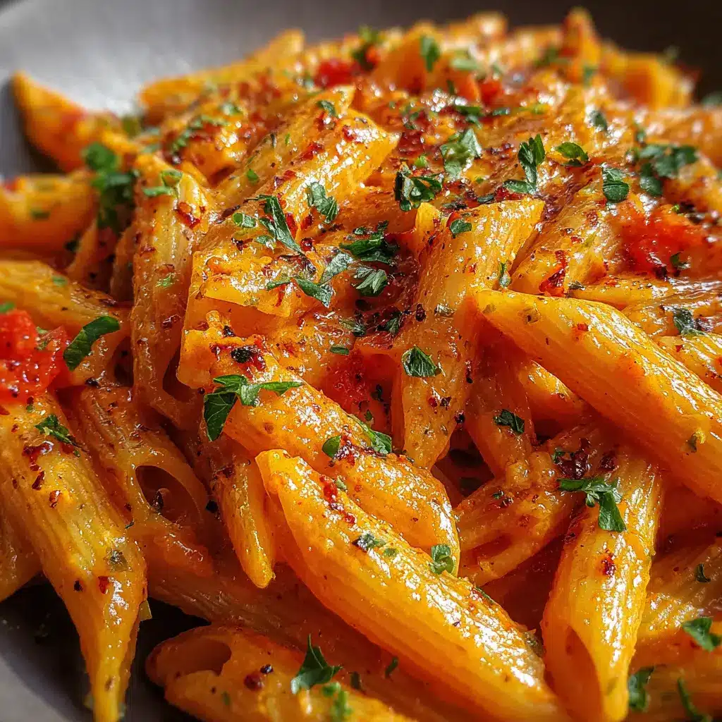 Penne rigate en salsa rosa
