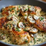 Pollo cremoso con champiñones 🍄