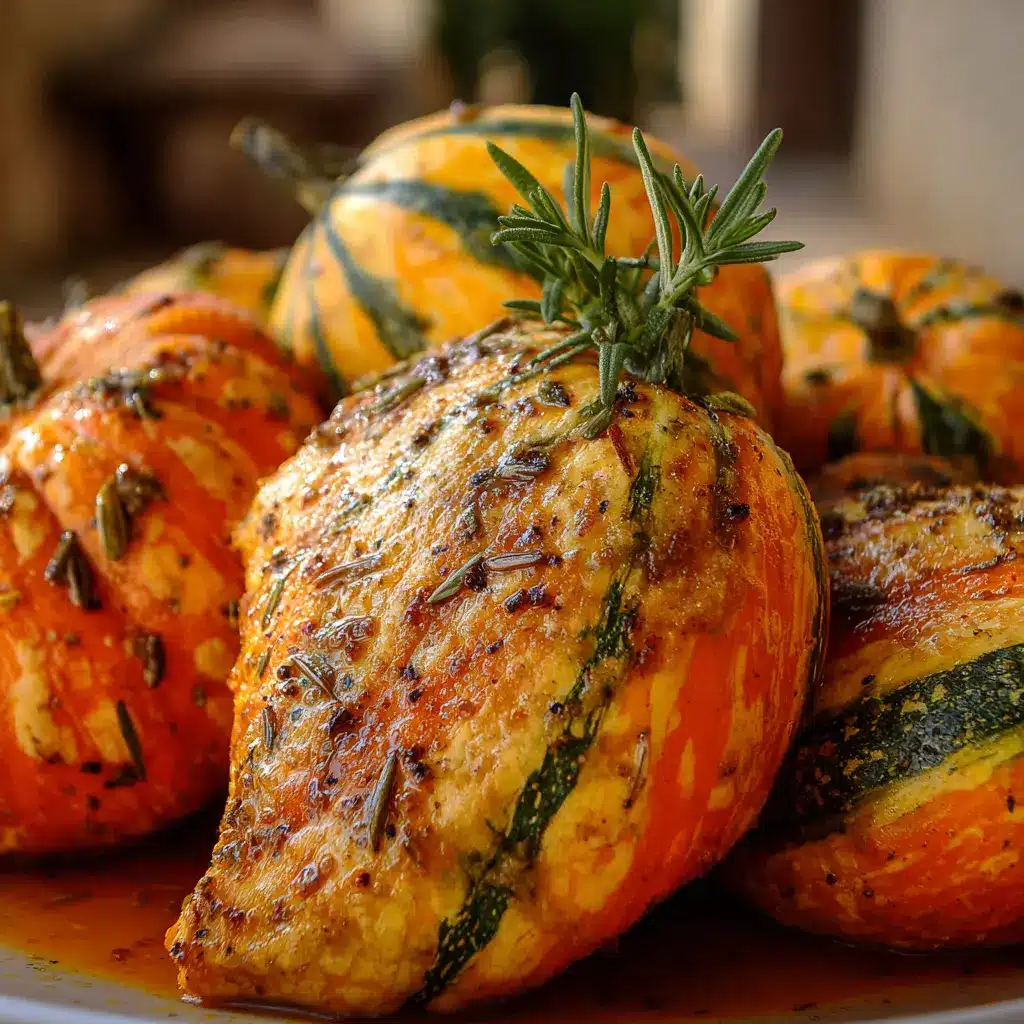 Pechugas al estragón con calabazas
