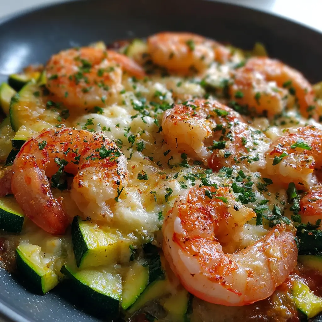 Gratén Ligero de Gambas con Calabacín y Queso 🦐🥒🧀